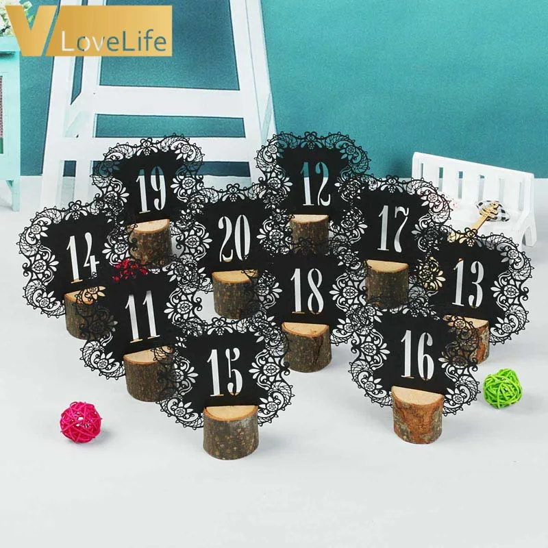 

50pcs/Lot Natural Wooden Card Holder Seat Folder Rustic Photo Holder Wedding Place Card Table Number Holder