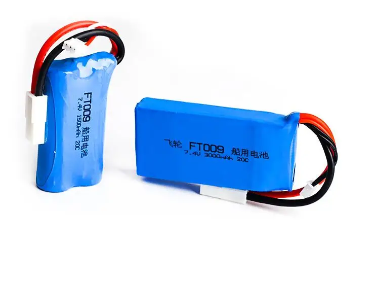 1 шт. 7 4 в 1500 мА/ч 3000 RC Lipo аккумулятор для FT009 батарейка лодки с дистанционным