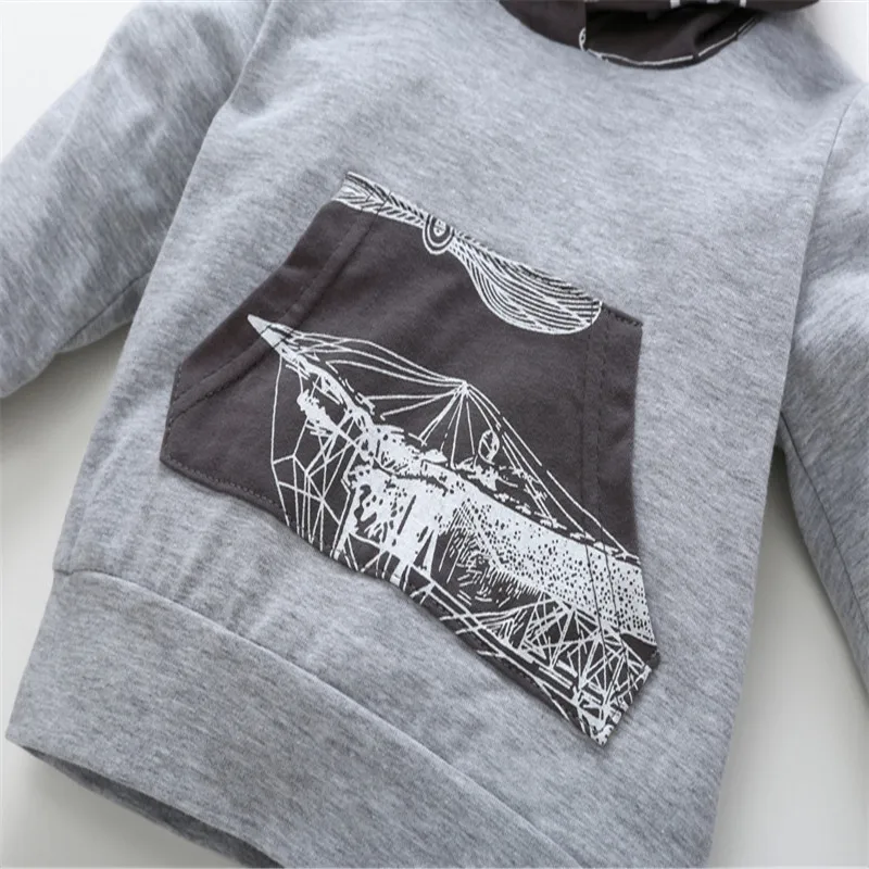 Комплект одежды из 2 предметов для маленьких мальчиков толстовка с капюшоном