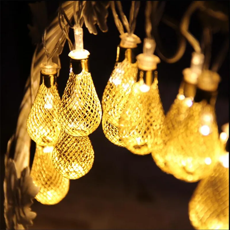 Светодиодный светильник 10 светодиодный железный с каплями воды|string lights|fairy stringled