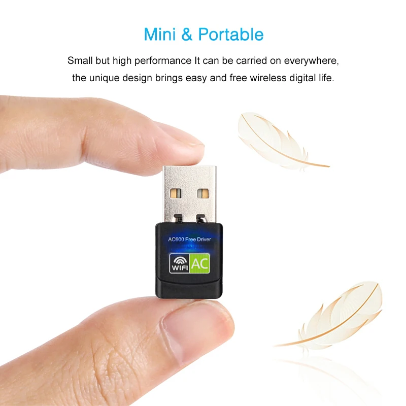USB WiFi адаптер сетевая карта Ethernet 600 Мбит/с 5 ГГц Wi Fi приемник ПК антенна ключ