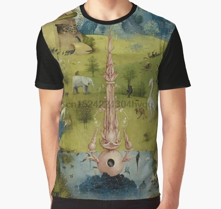 Мужская футболка с 3D-принтом Сад земных прелестей-футболка принтом hieronimus Bosch |