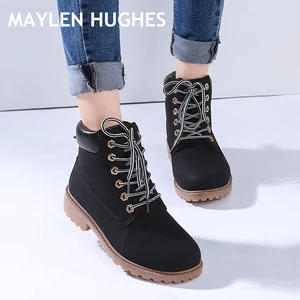 2020 hot autumn winter shoes women flat heel snow boots fashion womens boots with plush brand woman ankle botas hard outsole free global shipping