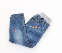 new arrival baby girls spring denim jeans girls flower embroidery jeans child cotton casual jeans kids spring autumn long pants