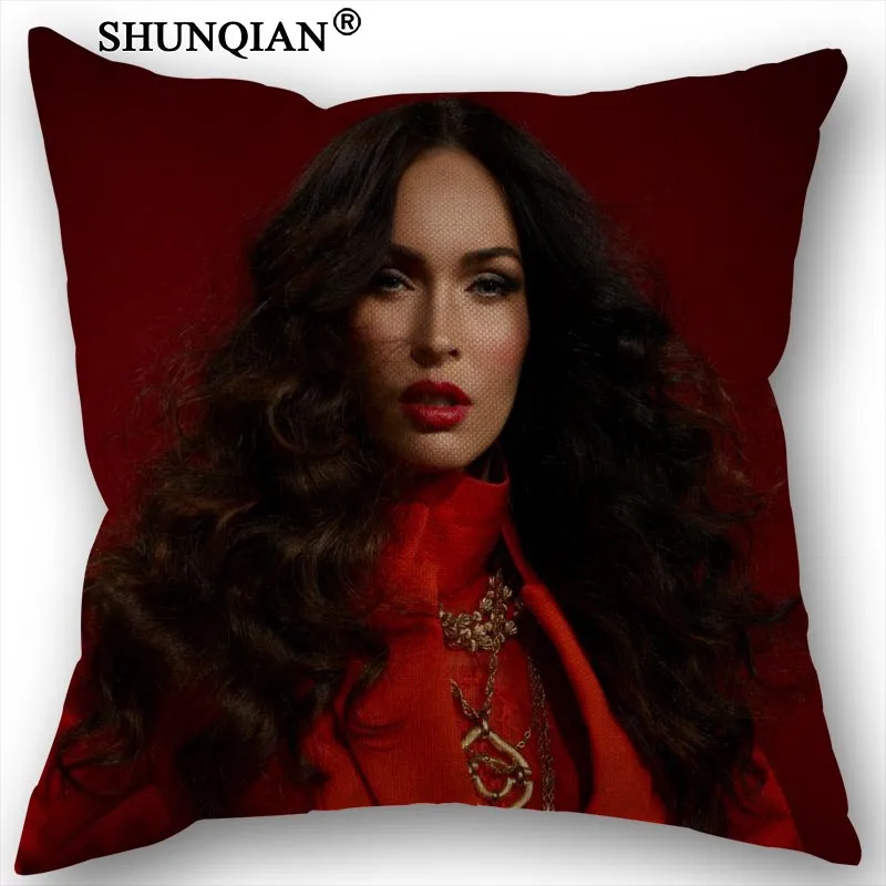 На заказ Megan Fox хлопковая льняная квадратная Наволочка декоративная подушка