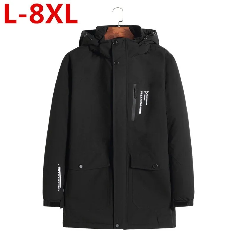 Размера плюс 8XL 6XL 2018 Новая Осенняя мужская куртка короткое повседневное пальто