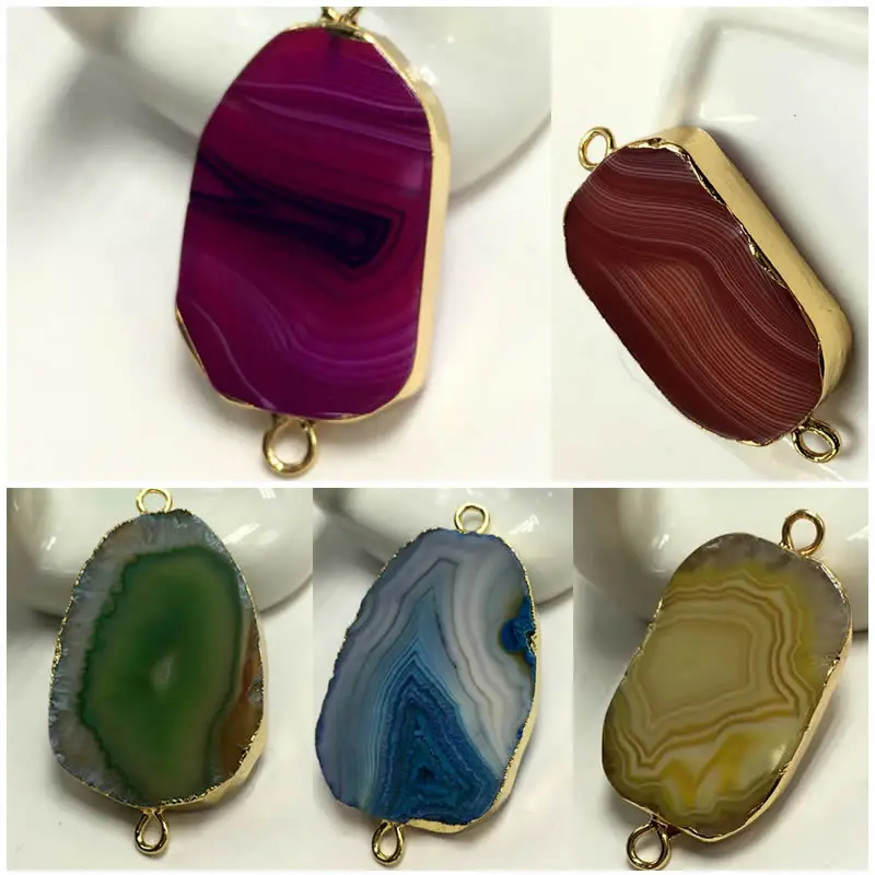 

Irregular Natural Stone Agat Choker Necklace Women Gift Double buckle Long Necklaces Pendants Neck Chokers Trendy Party Jewelry