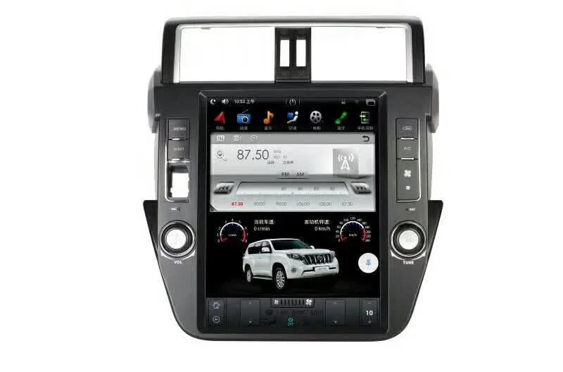 12," Tesla вертикальный экран Android 6,0 Автомобильный Радио DVD gps навигация Центральный Мультимедиа для Toyota Prado 150