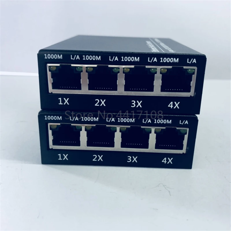FTTH Бесплатная доставка 1 пара 20 км гигабитный 4-портовый волоконно-оптический