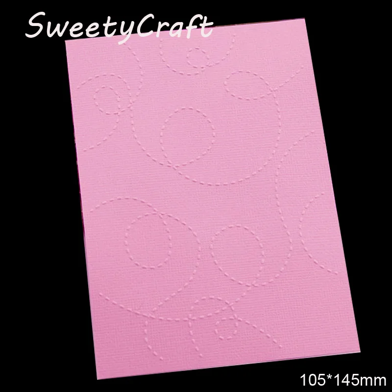 Тиснение папка линия стежка пластиковый Скрапбукинг изготовление бумажных