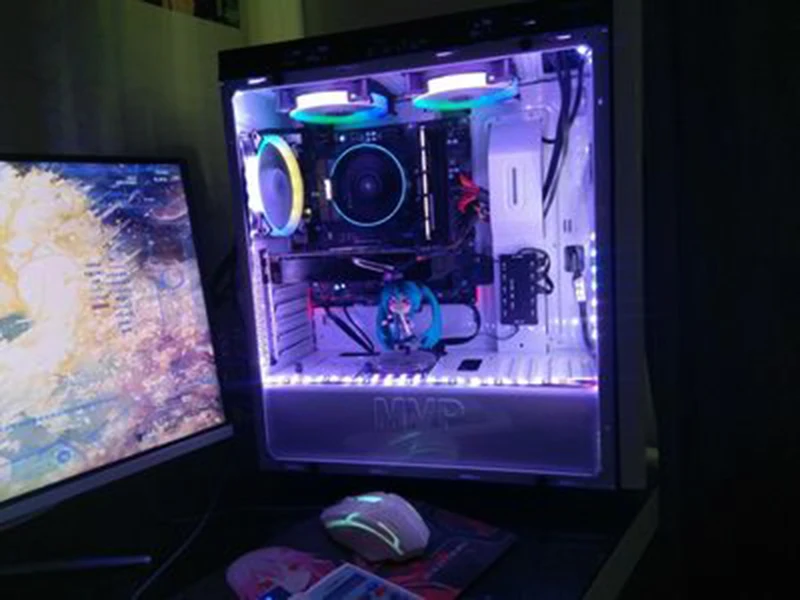 Горячий RGB Аврора охлаждающий вентилятор 120 мм 6Pin контроллер Светодиодная лента кольцо для компьютера кулер воды великолепный цвет регулируемый вентилятор радиатора
