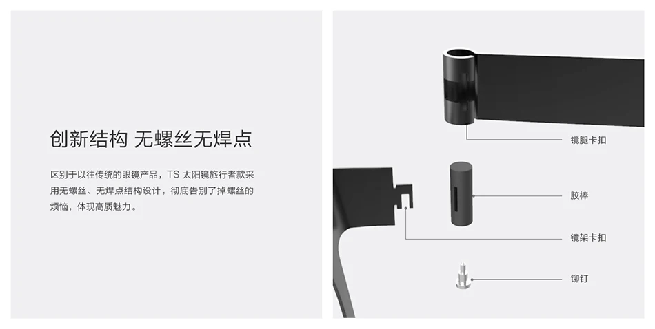 Xiaomi TS нейлон поляризованные солнцезащитные очки Mijia настройки ультра-тонкий легкий предназначен для путешествий на открытом воздухе