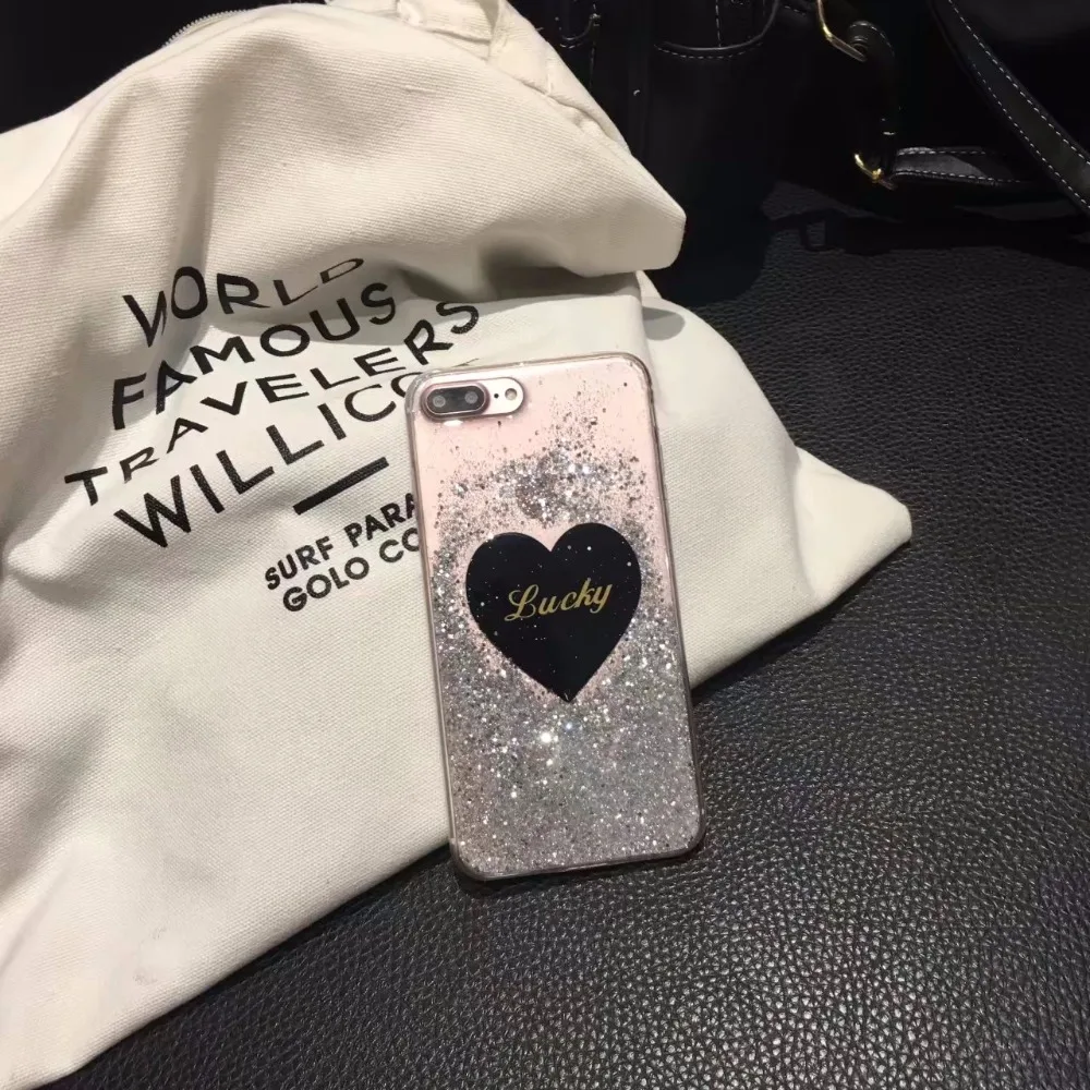 Чехол для iPhone 7 Новый Дизайн Модный Роскошный Серебряный Блестящий силиконовый