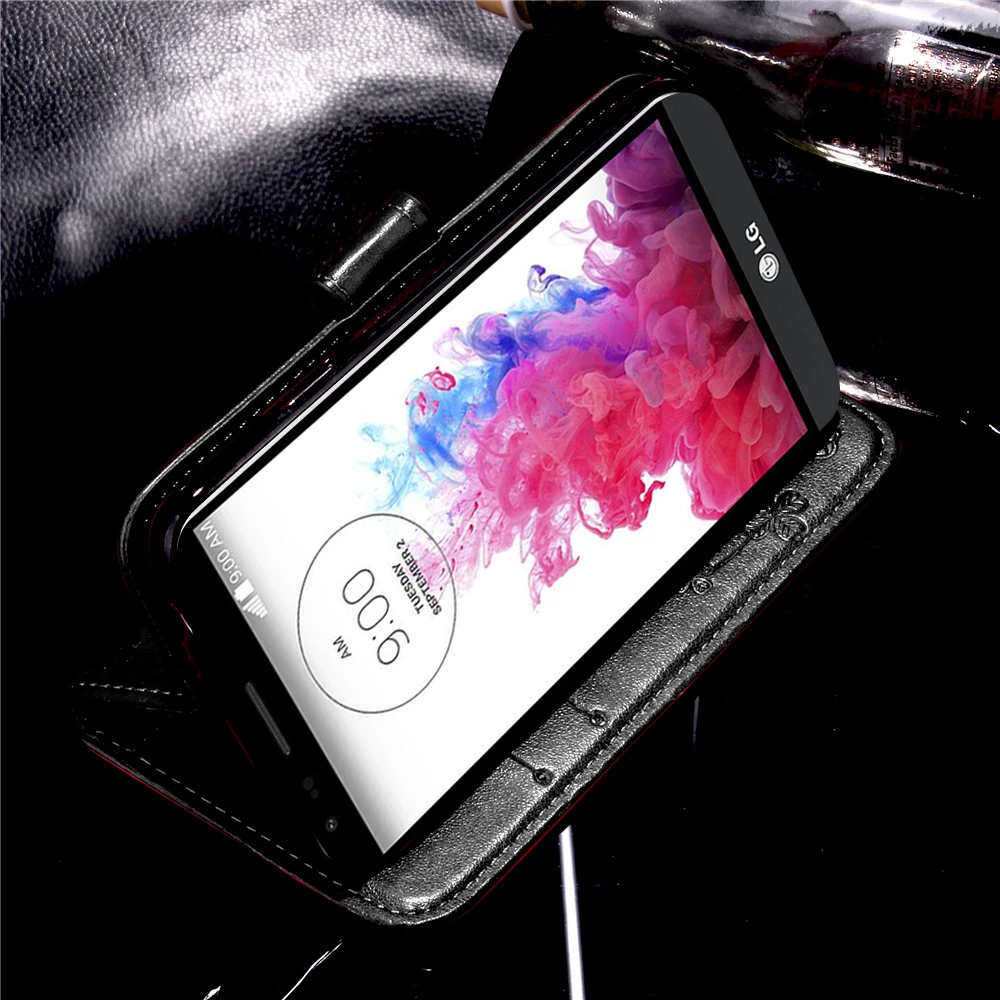 Чехол с цветочным принтом для LG G3 Stylus D690, кожаный бумажник, флип-чехол, чехол для LG D690 G3 Stylus, чехол для телефона с отделениями для карт