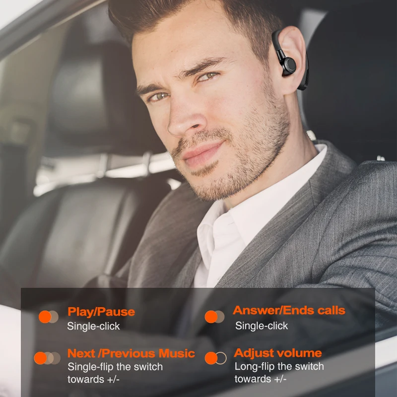 Bluetooth-гарнитура, беспроводные наушники с функцией голосового управления, музыкальные спортивные bluetooth-наушники с шумоподавлением, гарнитура