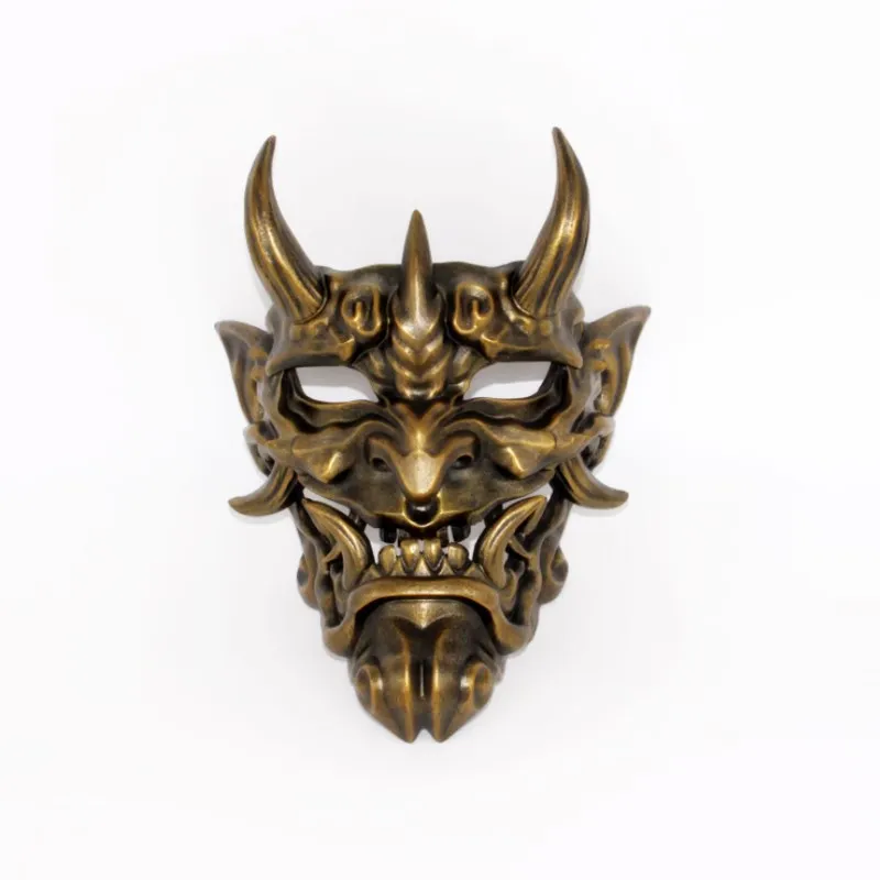 Бежевый Заказная японская маска Jimu Jimmy's face demon face devil's head and COS, персонализированная маска из смолы H74 - Цвет: Бежевый