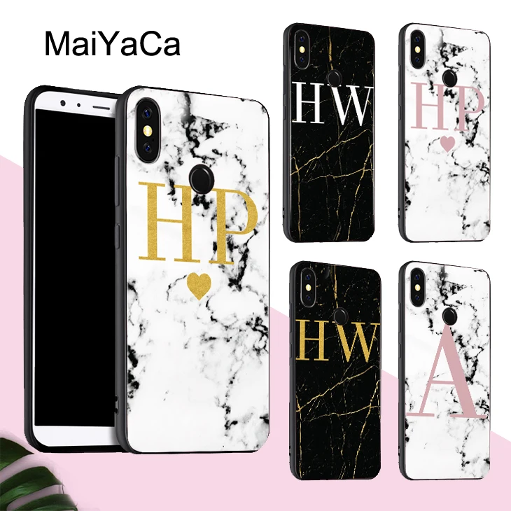 MaiYaCa пользовательский золотой мраморный чехол с инициалами для POCO X3 F2 Pro Чехол Redmi
