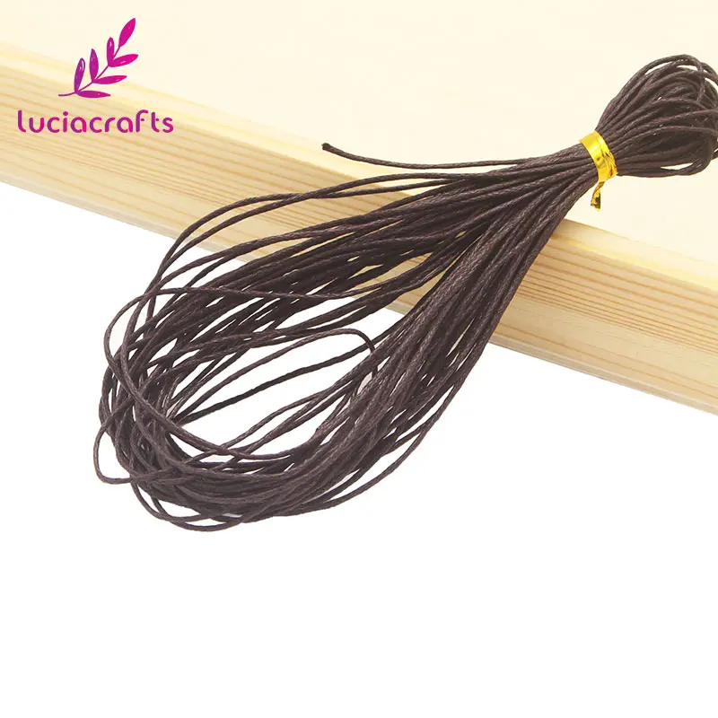 Color 5 Coffee Lucia crafts 5 ярдов/партия 1 мм Вощеная хлопковая нить веревка проволока для браслетов швейная кожа ручной работы шнур материалы W0704 - Цвет: Color 5 Coffee