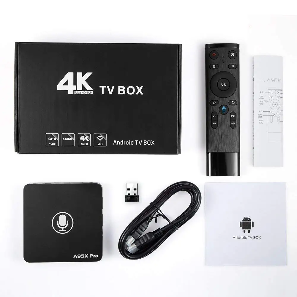 2018 медиаплеер Google Android 7 1 ТВ Box Amlogic Quad-core 2 ГБ Оперативная память 16 Встроенная 4 К UHD