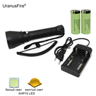 Фонарь для подводного плавания XHP70, светодиодный фонарик для дайвинга, водонепроницаемый фонарик для подводного плавания, фонарик для рыбалки с аккумулятором 26650 и зарядным устройством