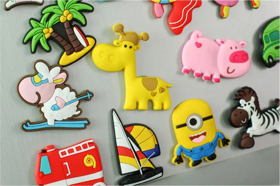 1Pcs silicone Cartoon Animal fridge magnets whiteboard sticker Refrigerator Magnets Kids gifts Home Decoration | Дом и сад