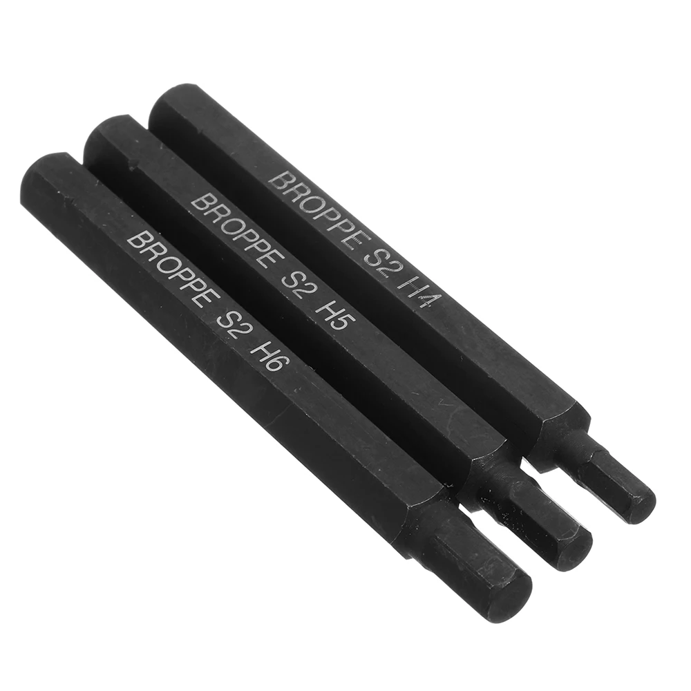 3 шт. шестигранные ударные магнитные отвертки из стали S2 с шестигранным