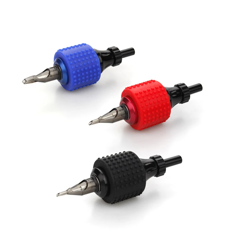 

Soft Silicone Tattoo Grip Cover 4pcs/lot For 25mm Grips Tattoo Machine Gun Handle Supply 4 Colors Height 30mm