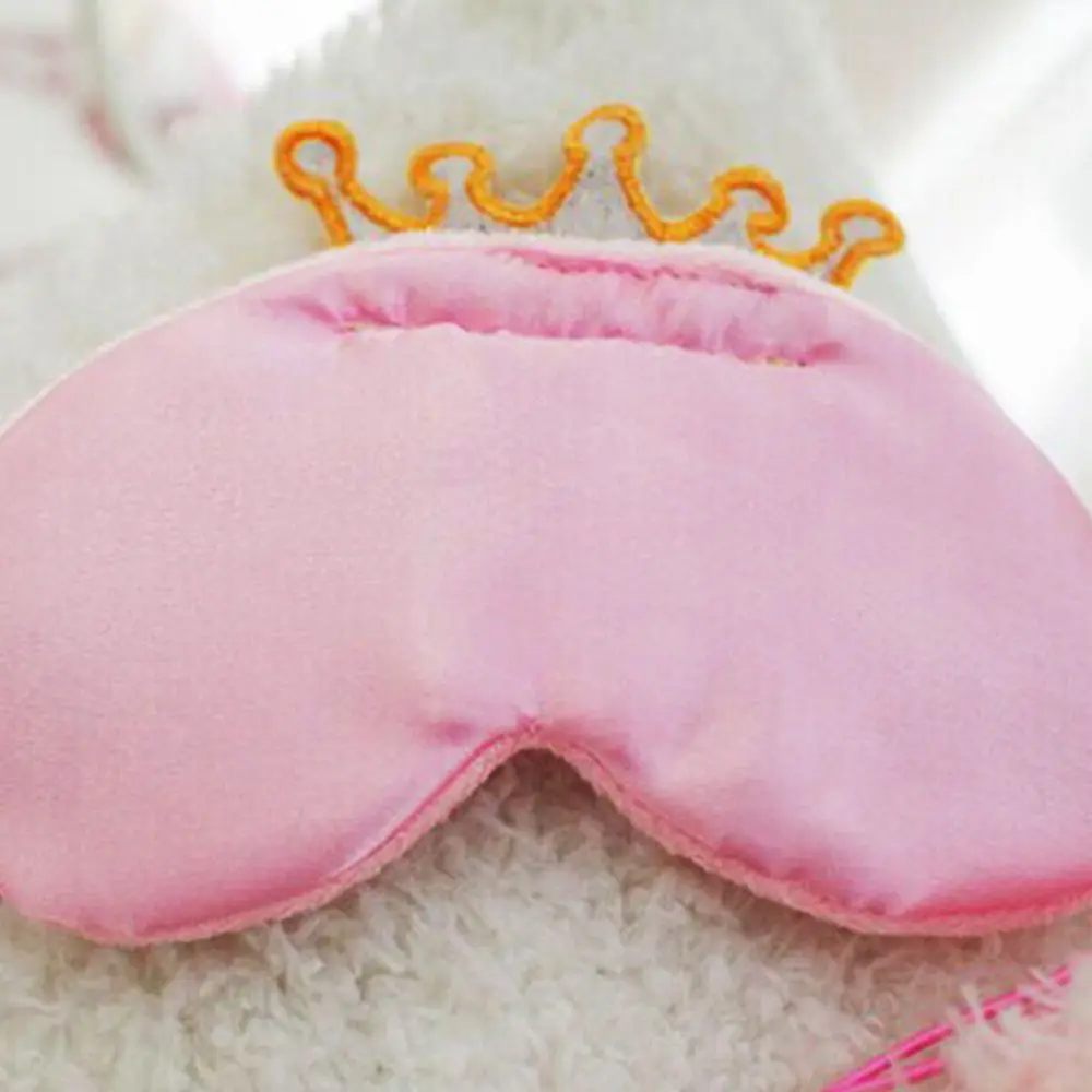 

Lovely Pink/Blue Crown Sleeping Mask Crown Eyeshade Eye Cover Travel Cartoon Long Eyelashes Blindfold Travel Accessories