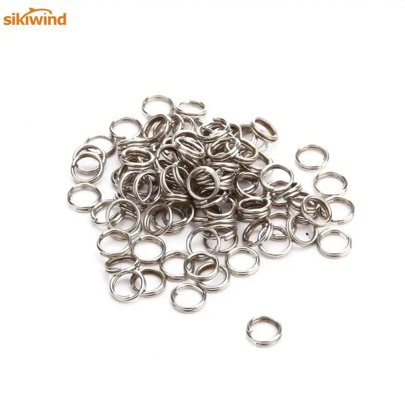 0.5 5mm 100 шт., нержавеющая сталь, рыболовные разъемные кольца, аксессуары для зимней ловли карпа, поворотная приманка, коннектор для приманки, рыболовные снасти, баррель - Цвет: 0.5 5mm