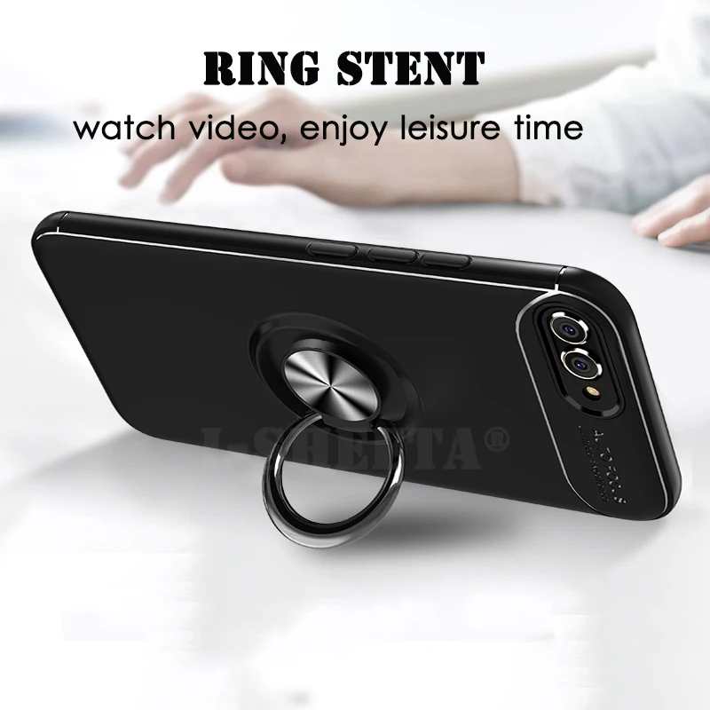 Hybrid Cover for OPPO R9 Plus F1 Global Version 360 Magnetic Finger Ring Holder kickstand Ultra thin Matte Soft TPU Case |