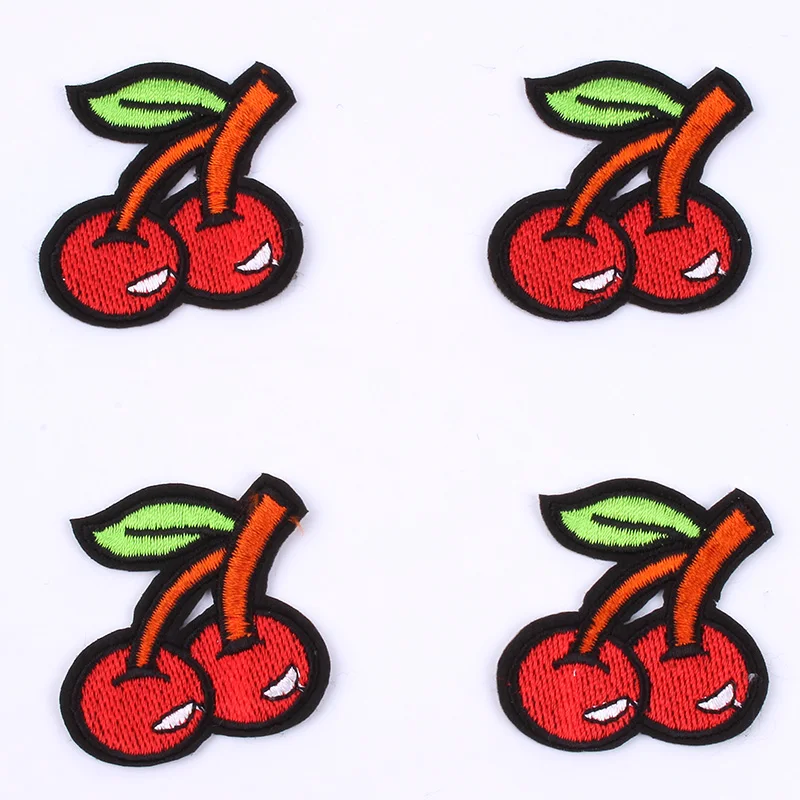 5pcs/lot Cartoon Fruits Patch Iron On Cherry Stickers Diy Jeans Coats Fabric Appliques iron sewing Badge Accessories Patches | Дом и сад