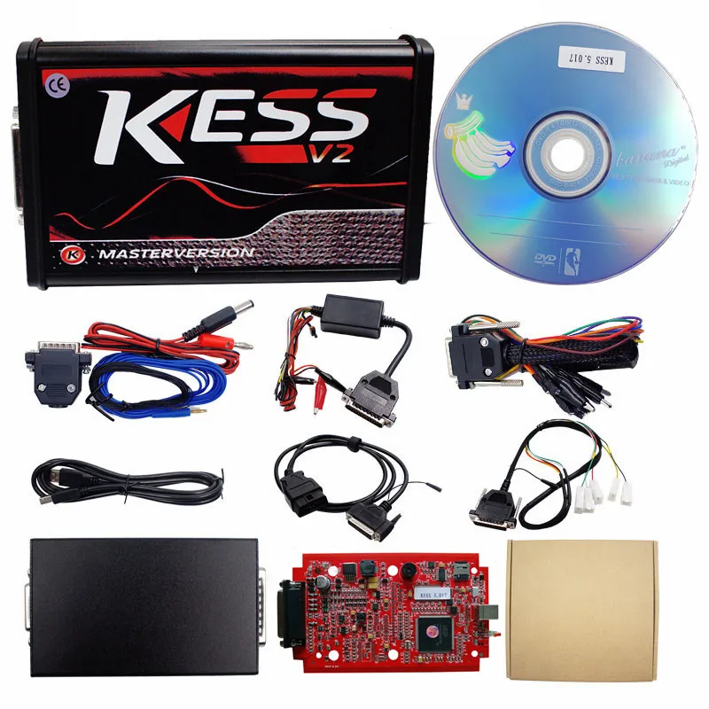 Безлимитный V2.47 EU красный KTAG V7.020 4 светодиодный SW V2.25 онлайн KESS V2 V5.017 K-TAG 7,020 Master V2.23 KESS OBD2 тюнинговый ECU программист
