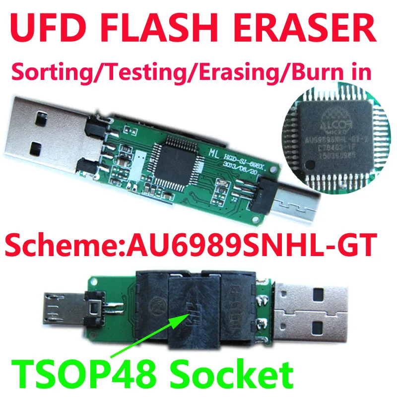 TSOP48 флэш ластик поддержка pin AU6989SNHL GT UFD контроллер NAND Flash
