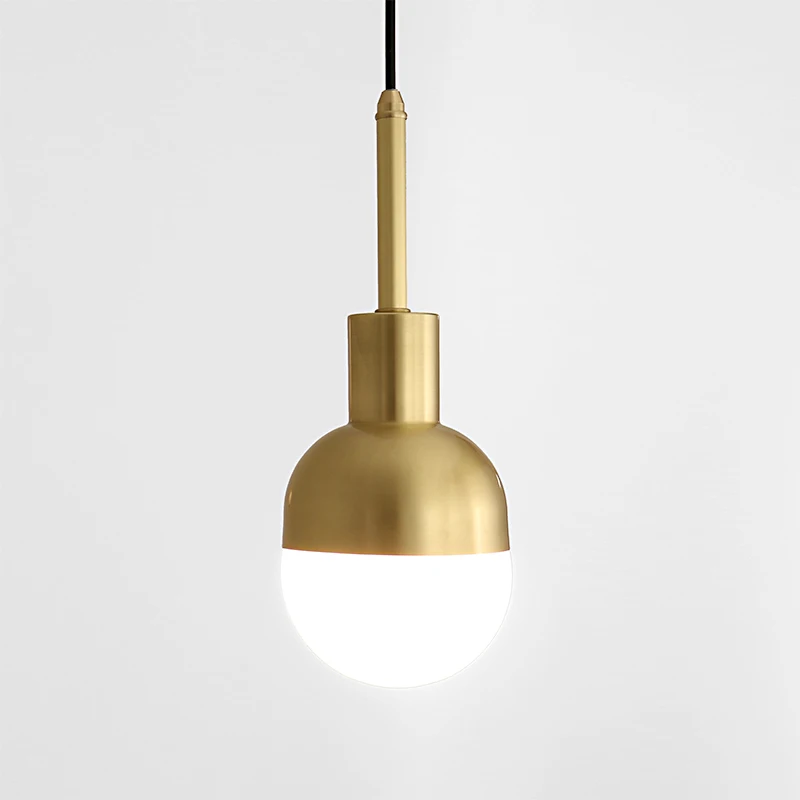 Латунные одноголовые ресторанные светильники барные коридоры скандинавские