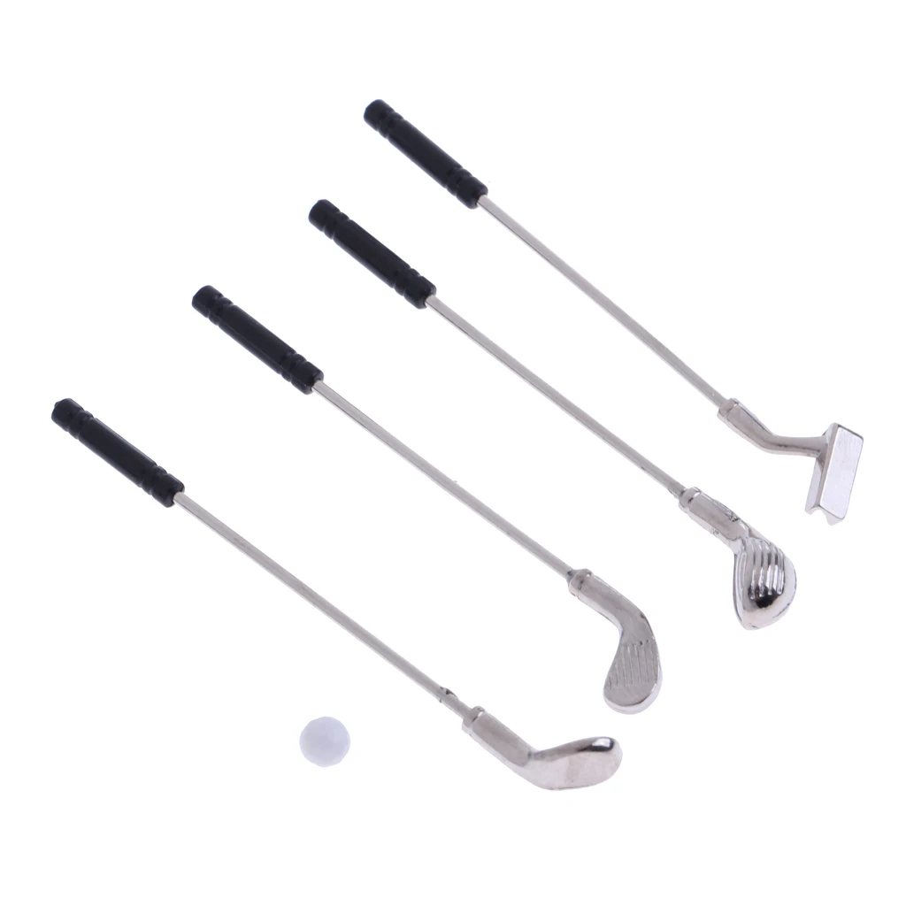 Миниатюрный набор для гольфа из 5 штук спортивное оборудование кукольного домика