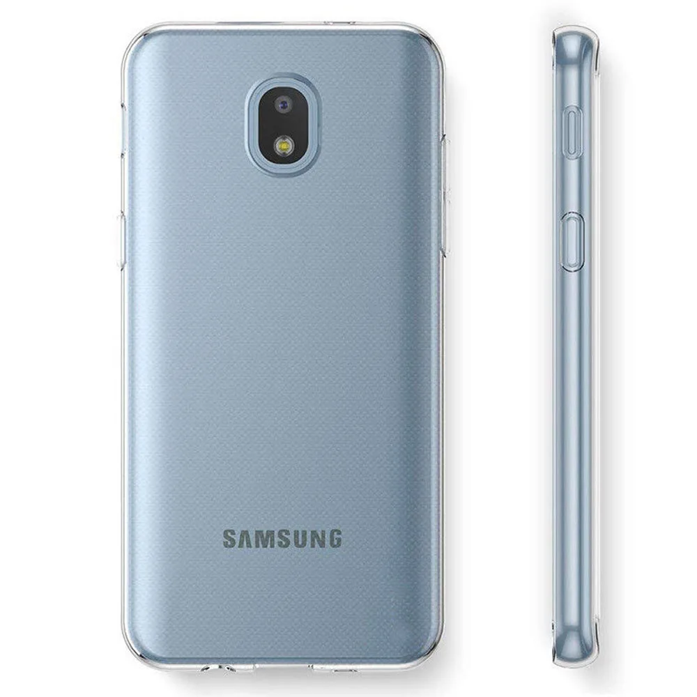 Slim Soft Silicone Clear Case Back Cover For Samsung Galaxy J3 2018/J3 V 3rd Gen/Eclipse 2/Orbit/Achieve/Star/Aura/Amp Prime 3 |