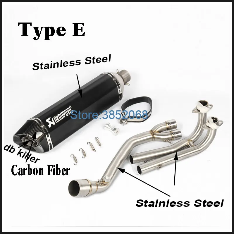 Motorcycle TMAX530 TMAX500 Exhaust Conenct Middle Pipe and Akrapovic Muffler Full System Fit for (08-16 ) Year | Автомобили и