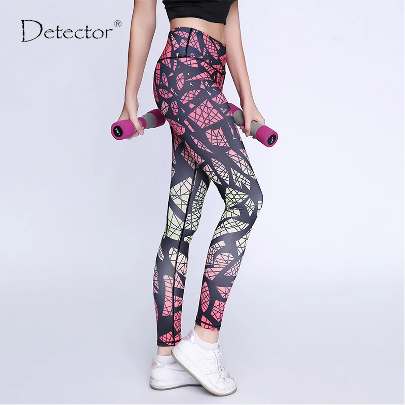 Штаны для йоги с цветами Detector спортивные Леггинсы спортзала фитнеса тренировок
