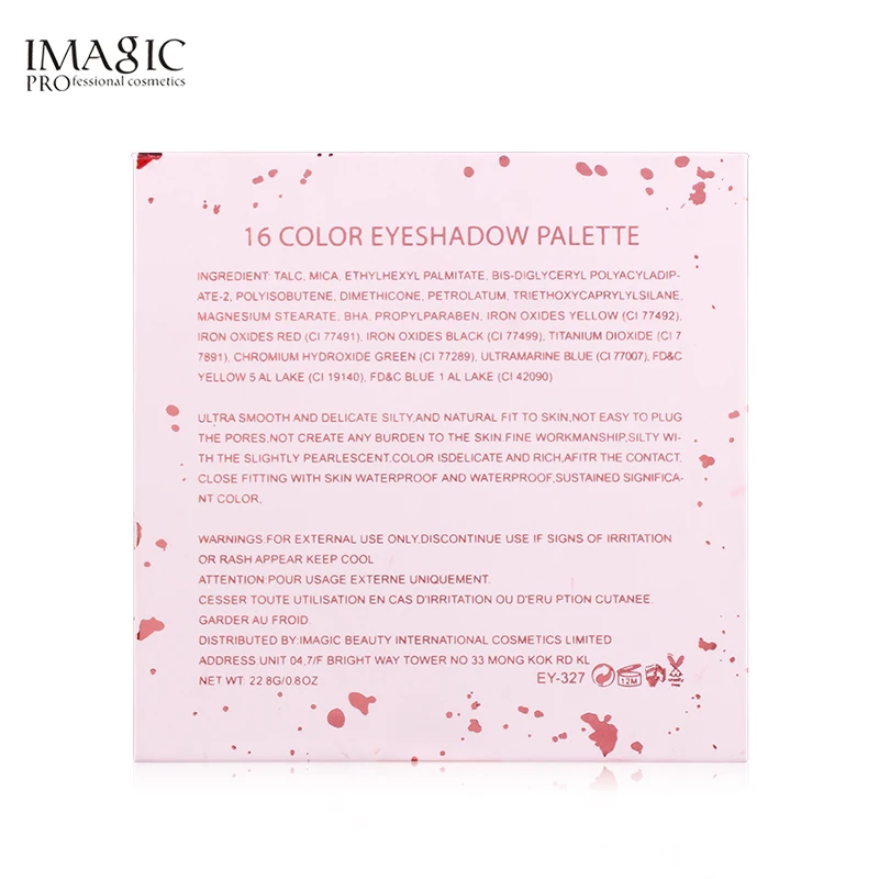 IMAGIC16 оттенков тени для век палитра глаз Шиммер модный матовый макияж Палитра