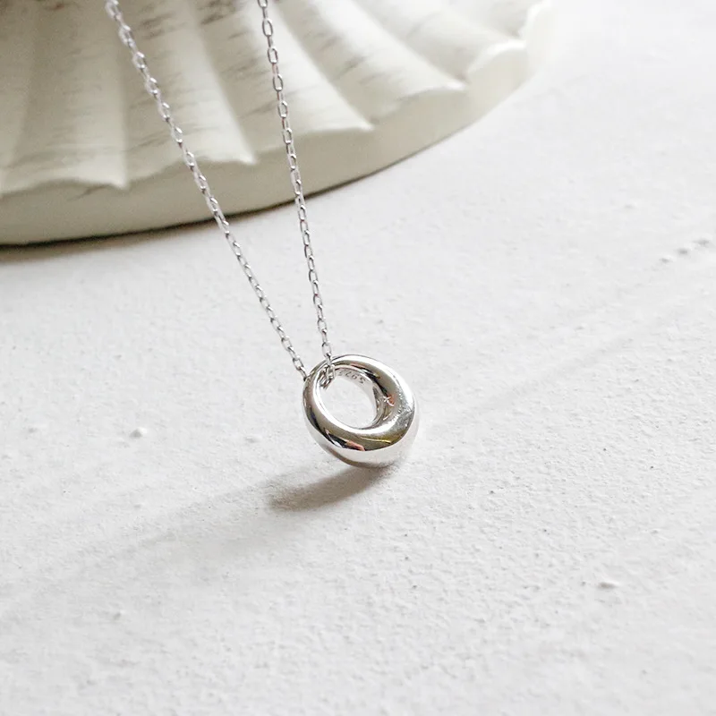 СЕРЕБРЯННОЕ ювелирное ожерелье из стерлингового серебра 925 пробы полая