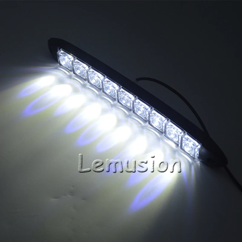 LENTAI 1 комплект Автомобильные дневные ходовые огни 12V 9 светодиодный DRL лампа для kia