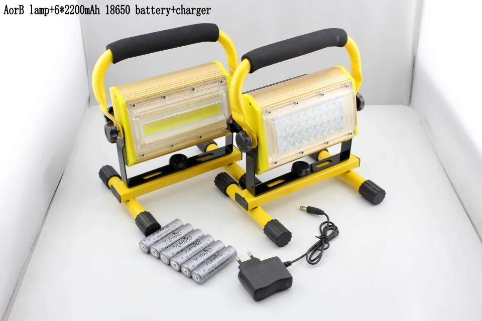 A lamp cell charge PortablePatch лампа бисера COB светодиодный 100 W прожектор Яркость светодиодный фонарик на открытом воздухе кемпинга аварийное освещение - Испускаемый цвет: A lamp cell charge