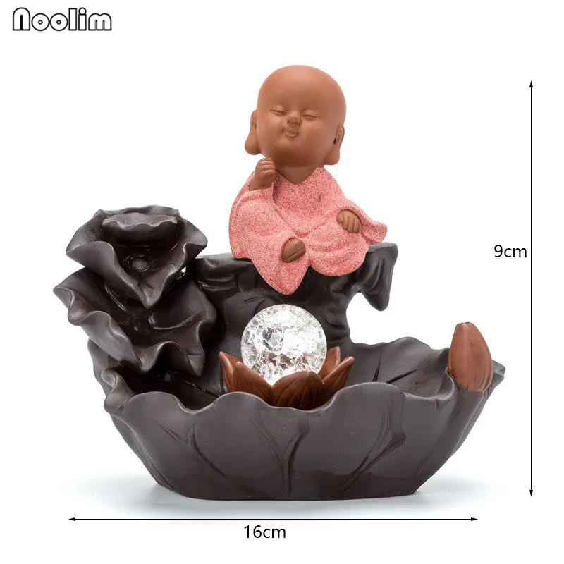 Керамический светодиодный светильник маленький монах горелка для благовоний