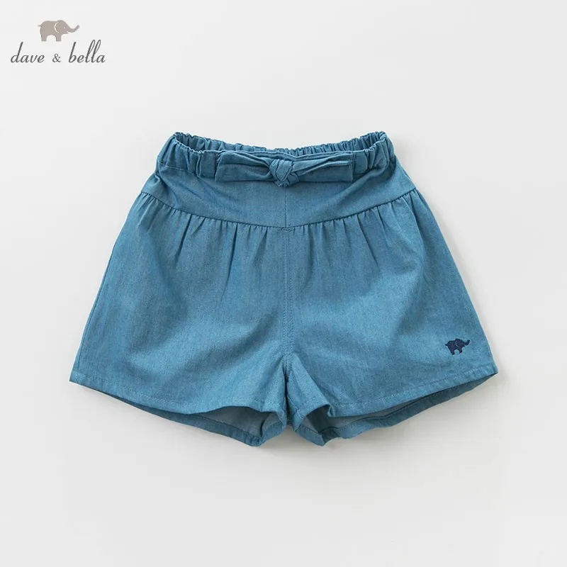 DB10525 dave bella/Летняя одежда для маленьких девочек шорты из 100% хлопка детей