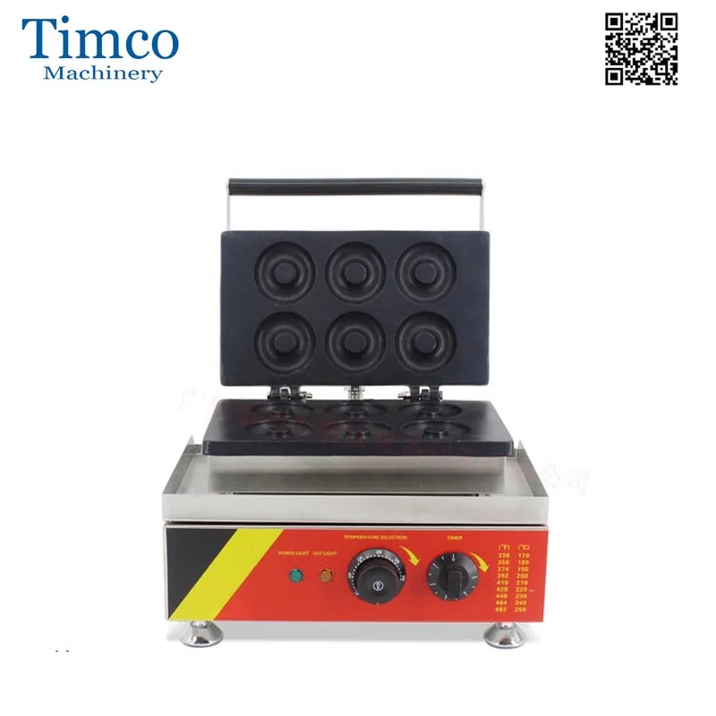 

Donut Making Machine 6PCS Flat Rings Manual Electric Doughnut Maker