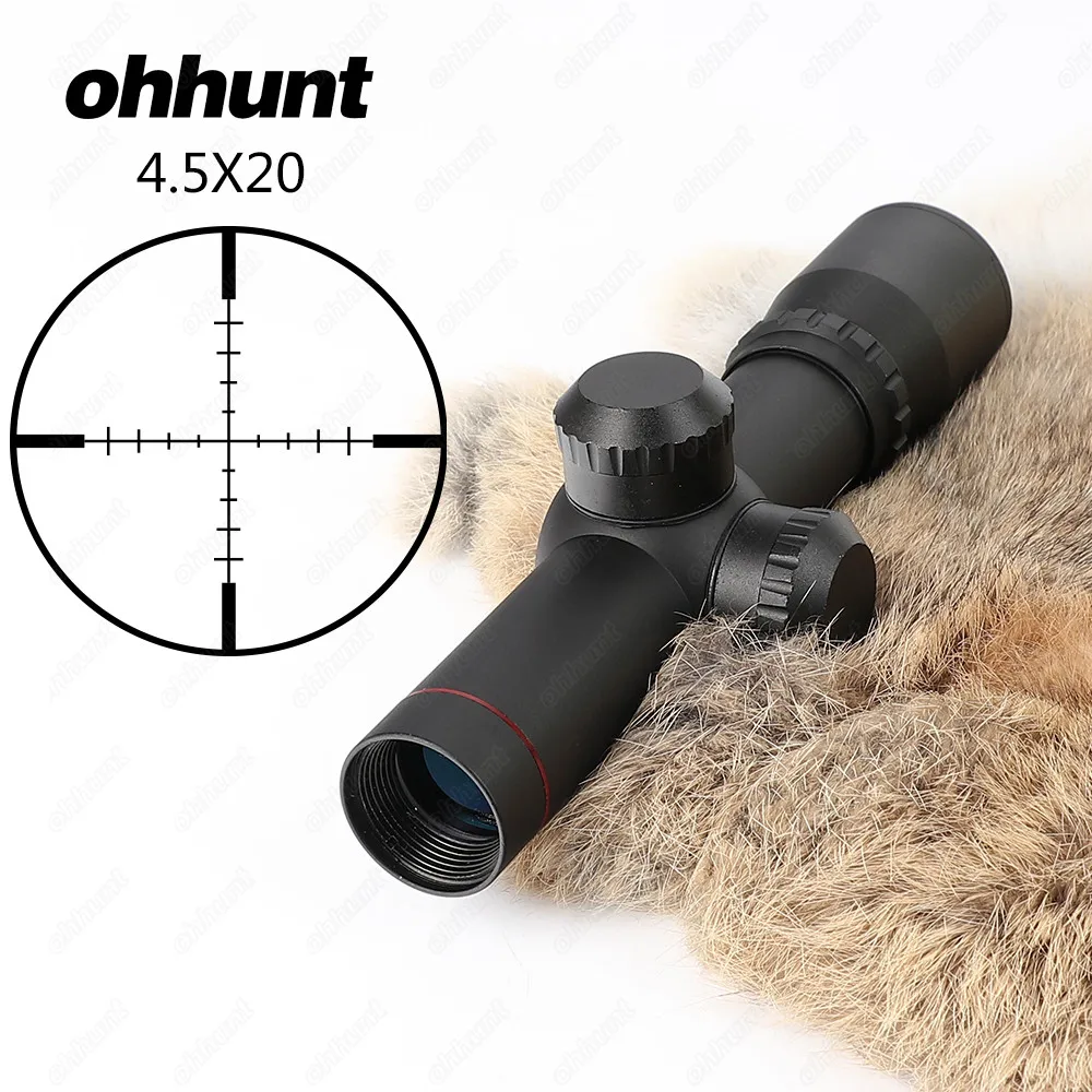 Ohhunt 4 5x20 1 дюймов компактный Охота прицел тактический оптический P4 Сетка с флип