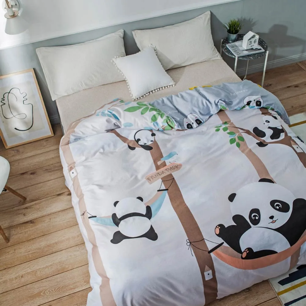 Papa & Mima милый гигантский панда печать современный стиль пододеяльник одеяло
