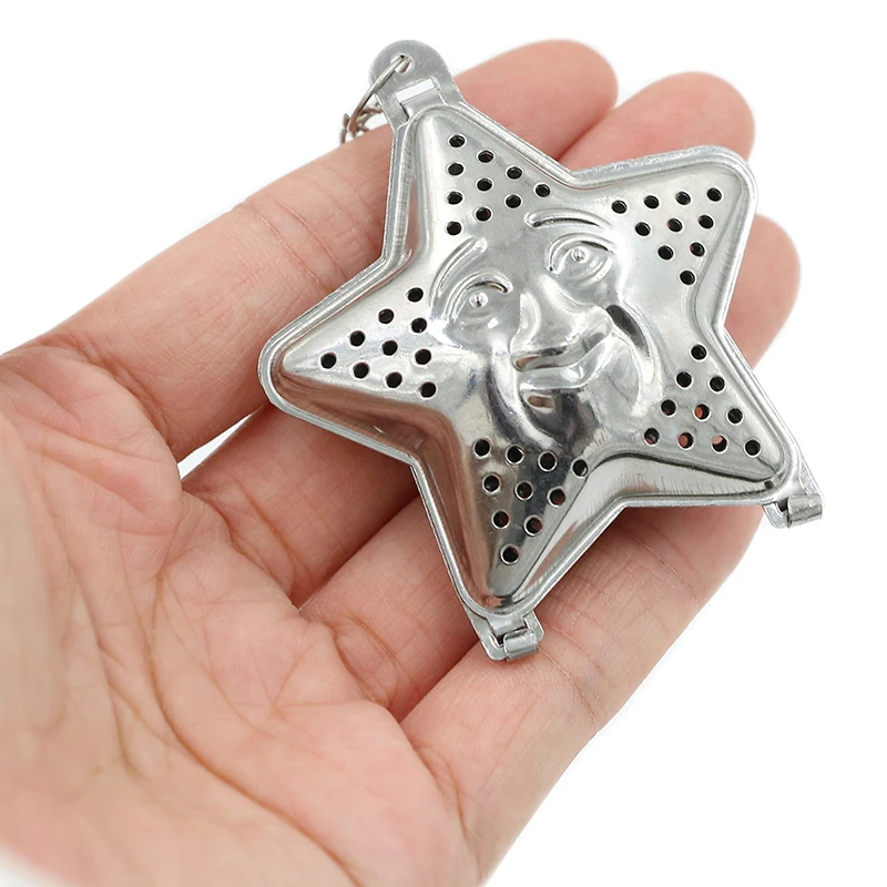Нержавеющая сталь Прекрасный Сердце в форме звезды Чай Infuser Фильтр для чая