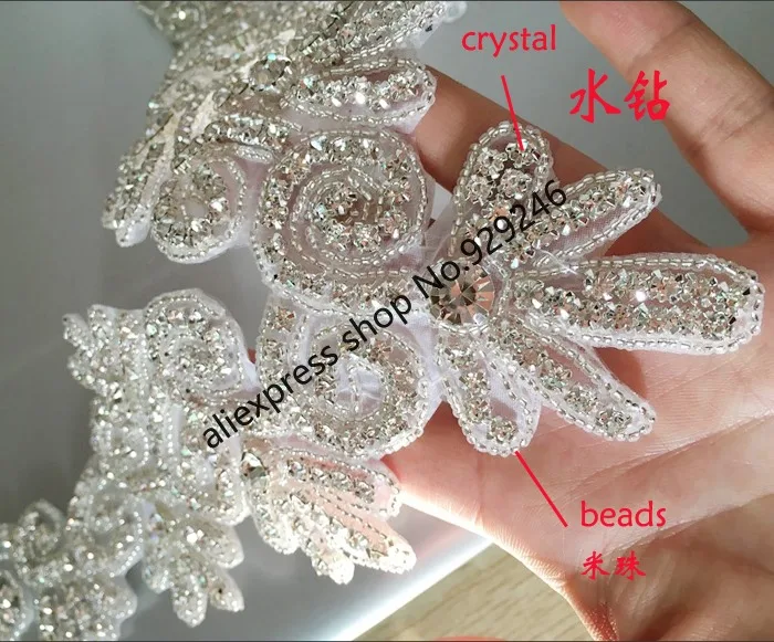 Аппликация Стразы с прозрачным кристаллом для декольте украшение свадебного