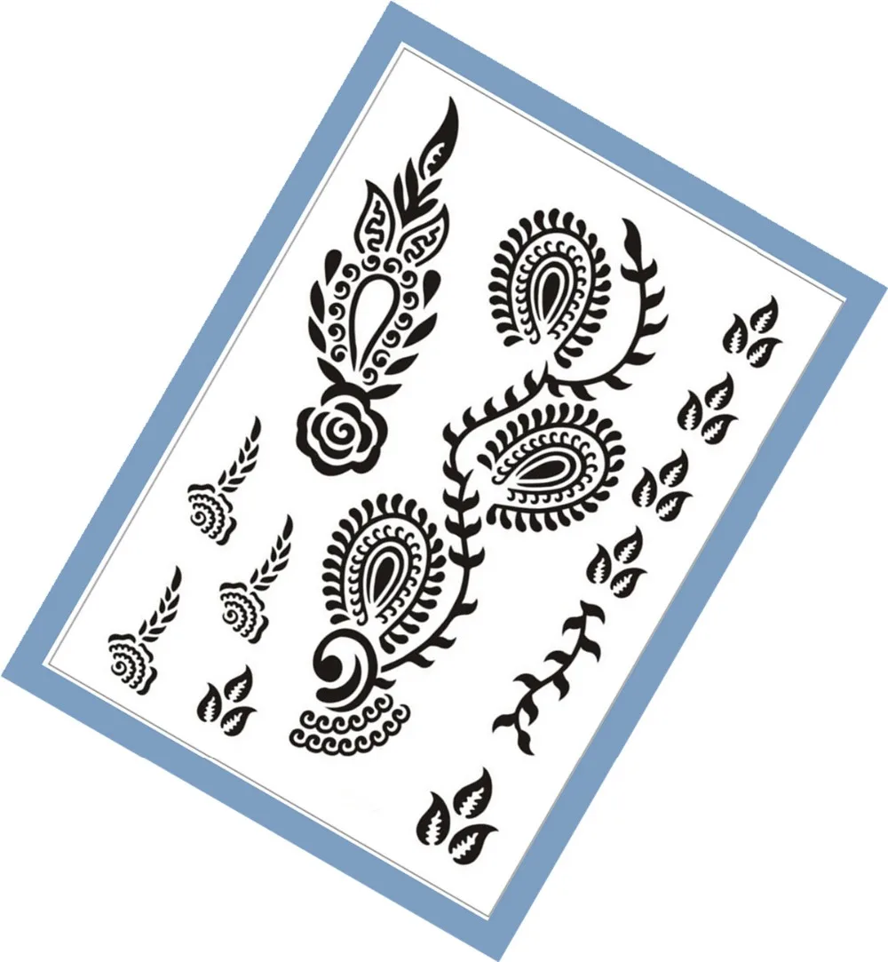 Кружевная лента тотем талия рука шея тело тату наклейка красота печать ретро хна